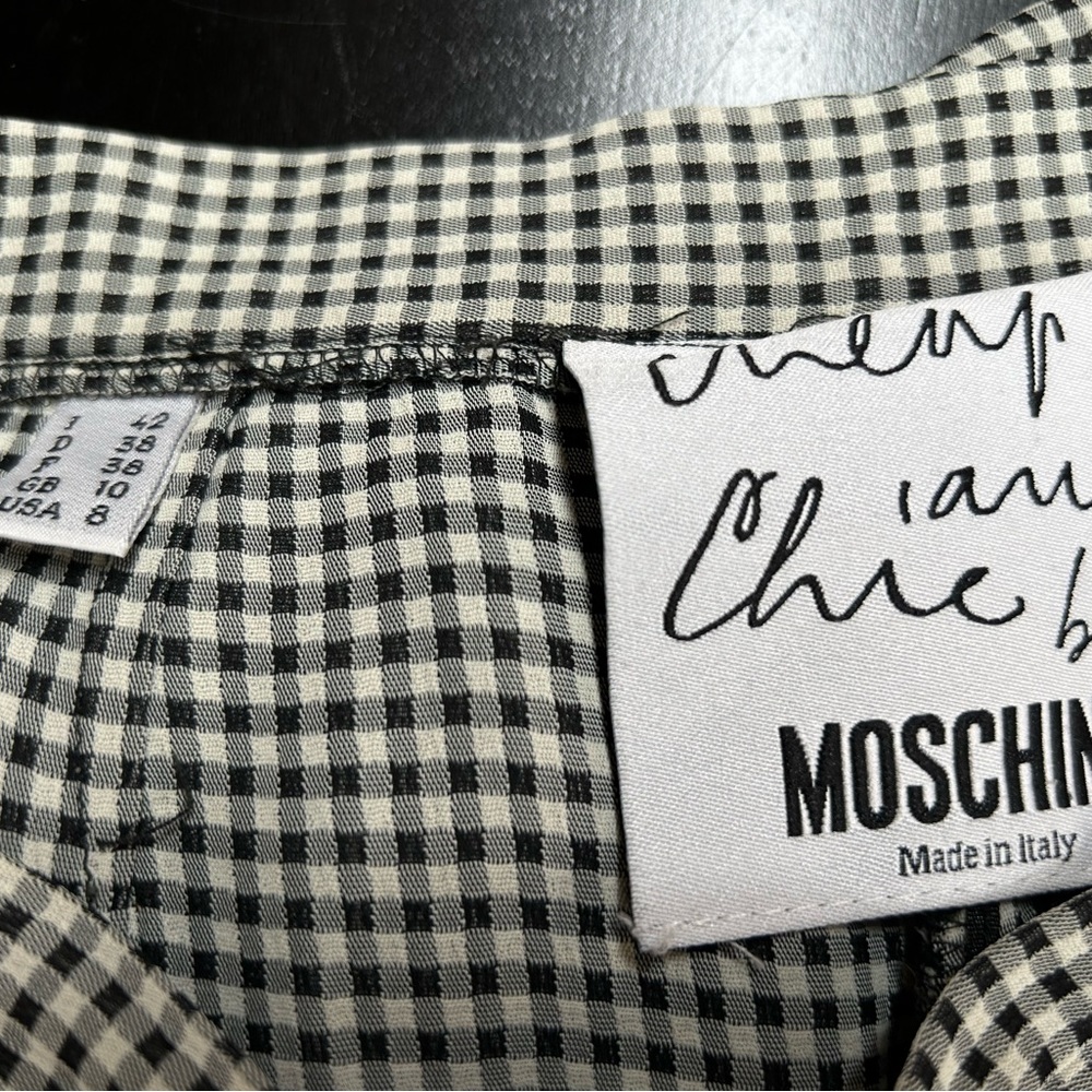 Moschino Viscose Crepe Mini Check Pants View 4